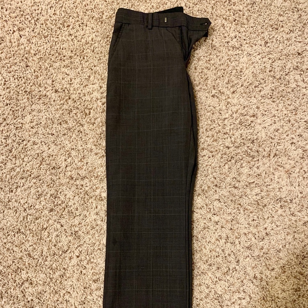 Express photographer dress pants, grey plaid